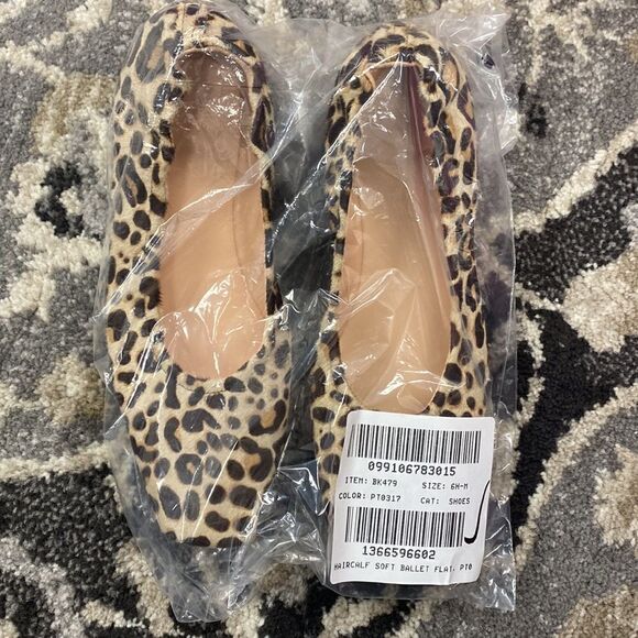 J. Crew Anya scrunchie ballet flats in calf hair* - Picture 6 of 6